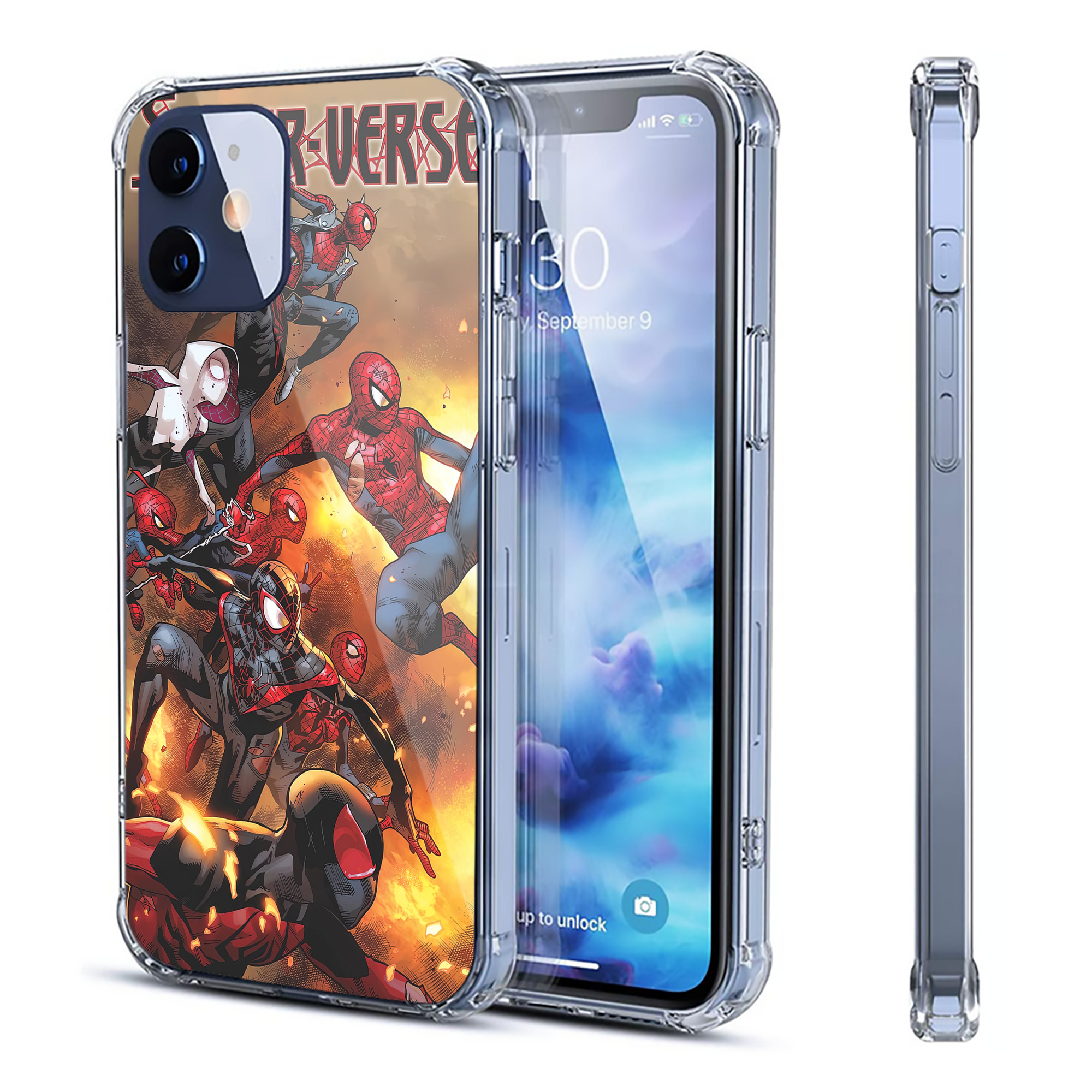 （画像用） Spider Man スパイダーマン 【iPhone 12シリーズ対応】透明スマホケース（クリアソフトケース）